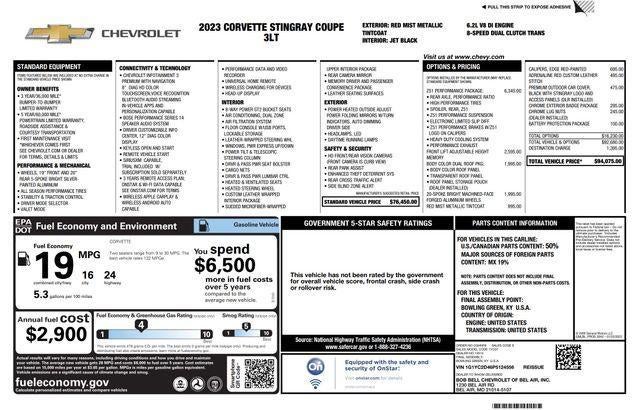 2023 Chevrolet Corvette Stingray 3LT