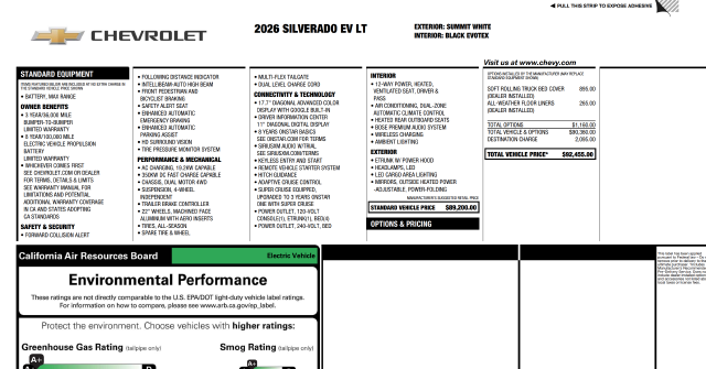 2026 Chevrolet Silverado EV LT - Max Range