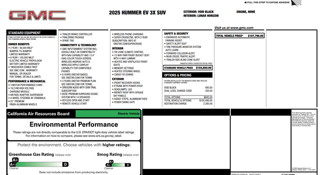 Used 2025 GMC HUMMER EV 3X with VIN 1GKT0RDC1SU119911 for sale in Holland, MI