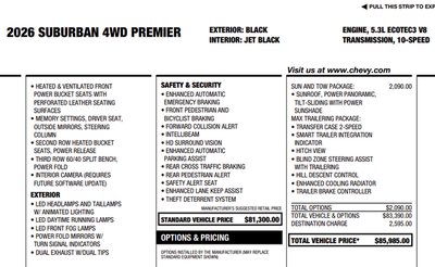 2026 Chevrolet Suburban Premier