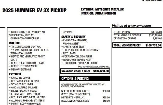 2025 GMC HUMMER EV Pickup 3X