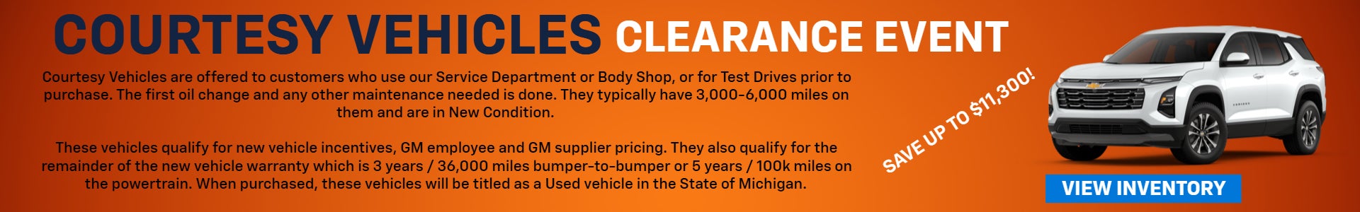 COURTESY VEHICLE CLEARANCE EVENT